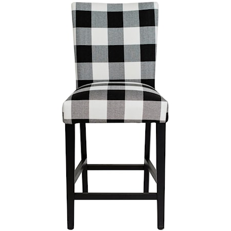 Sasha Counter Stool Black & White Gingham