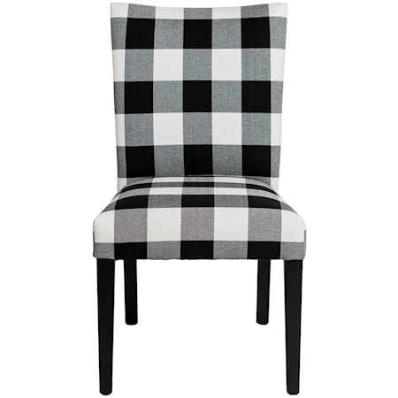Sasha Dining Chair Black & White Gingham