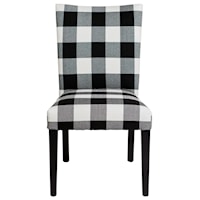 Sasha Dining Chair Matt Black / Black & White Gingham - KD