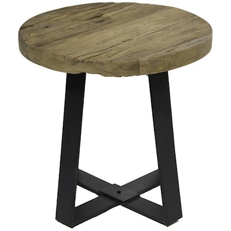 Trunk Round End Table