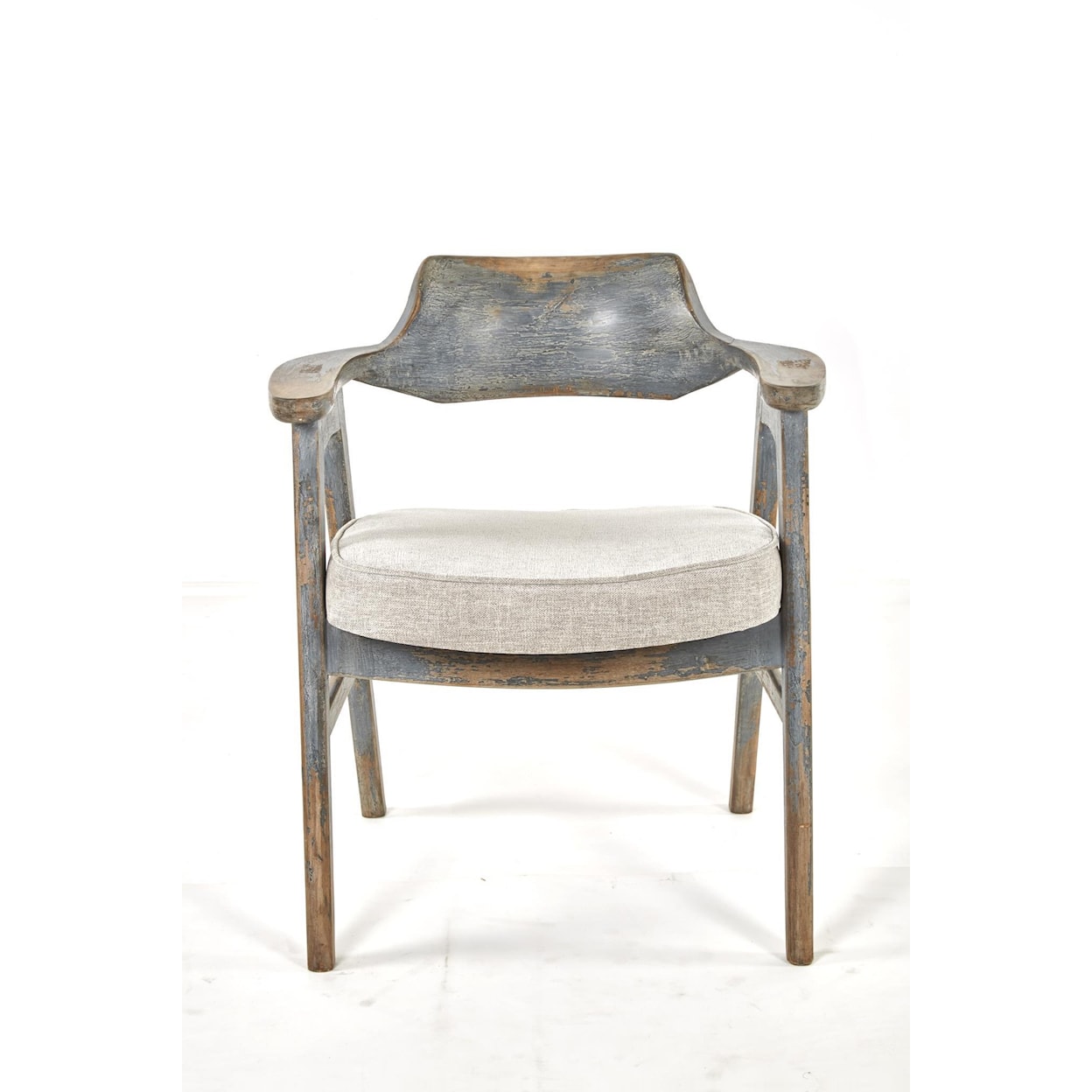 EAGLE INDUSTRIES Wagner Wagner Arm Chair Distressed Blue / Anew Grey