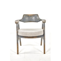 Wagner Arm Chair Distressed Blue / Anew Grey