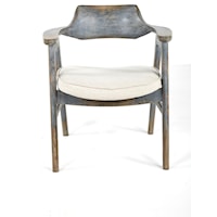 Wagner Arm Chair Distressed Blue / Sand