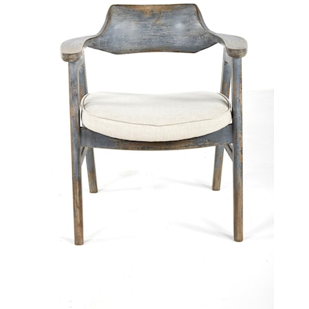 Wagner Arm Chair Distressed Blue / Sand