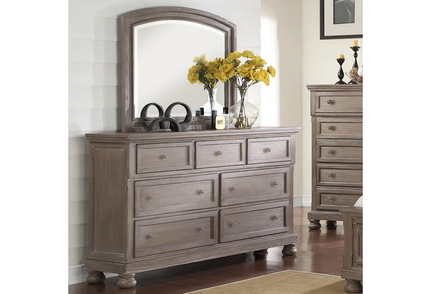 Allegra Dresser & Mirror Set by New Classic at Sam's Furniture Outlet