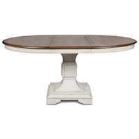 Relaxed Vintage Round Dining Table with Leaf