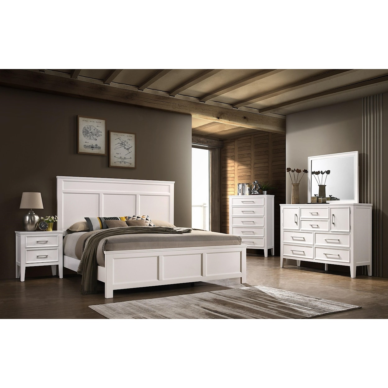 New Classic Andover 6 Piece Queen Bedroom Group