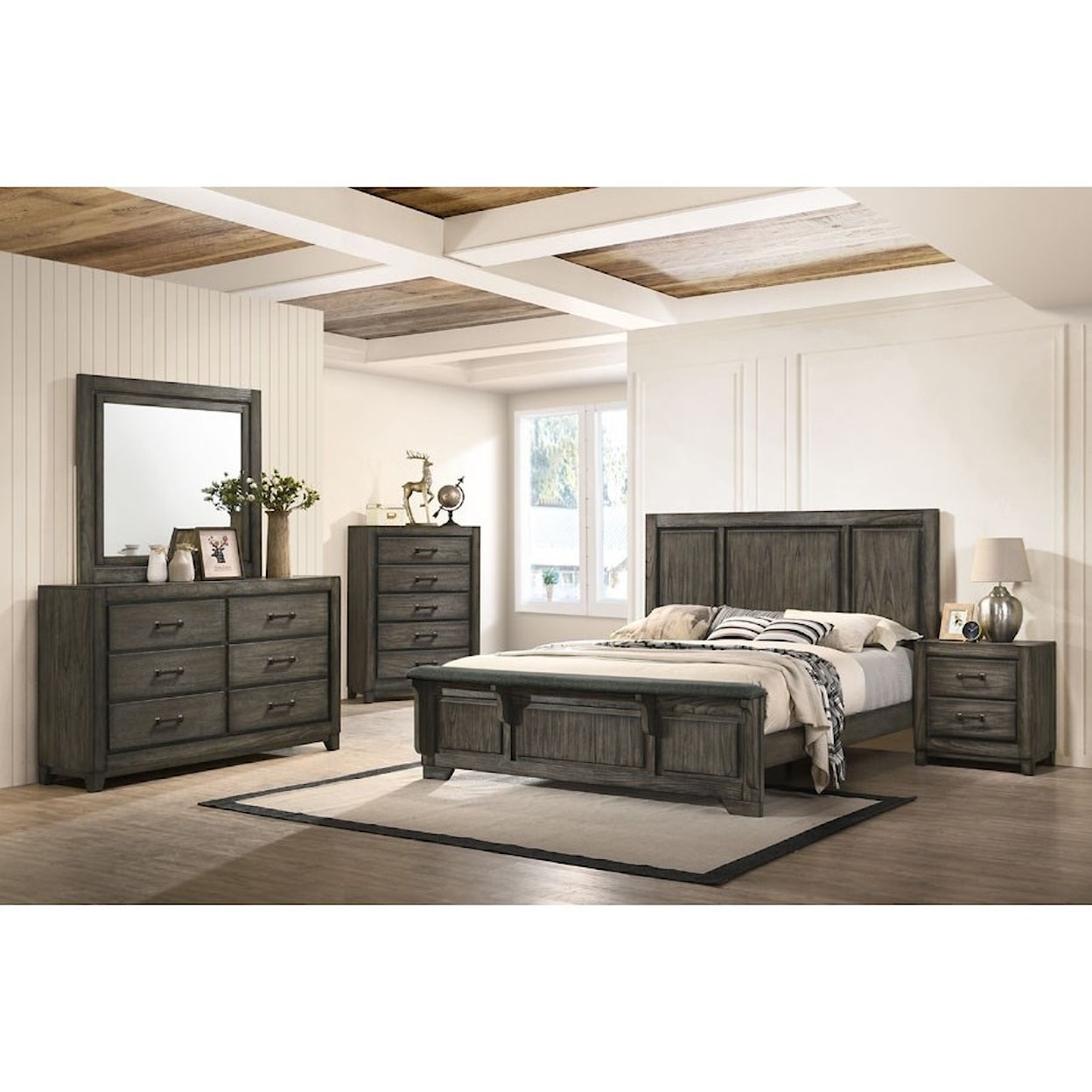 New Classic Furniture Ashland Dresser and Mirror Set