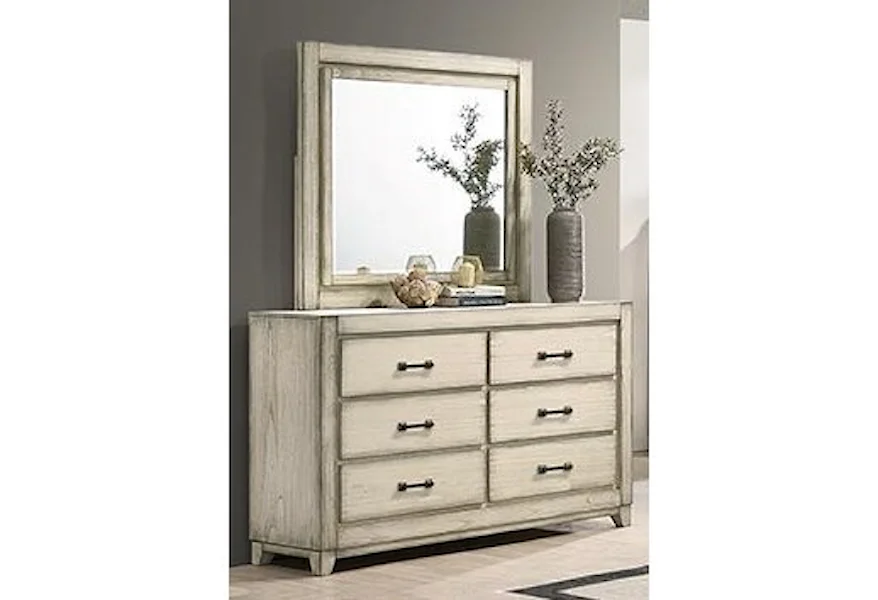 Ashland Dresser and Mirror Set by New Classic at A1 Furniture & Mattress