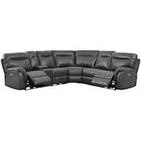 Casual 5 Seat Power Sectional with Storage Console