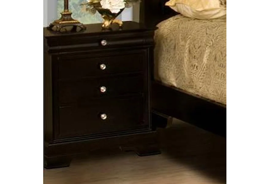 Belle Rose 4-Drawer Night Stand by New Classic at A1 Furniture & Mattress