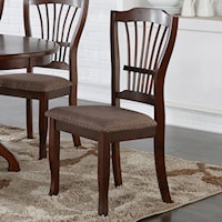 Dining Side Chair with Upholstered Seat Cushion and Nailhead Trim