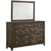 New Classic Furniture Blue Ridge Dresser and Mirror Set