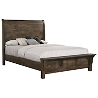 Modern Rustic King Platform Bed with Bench
