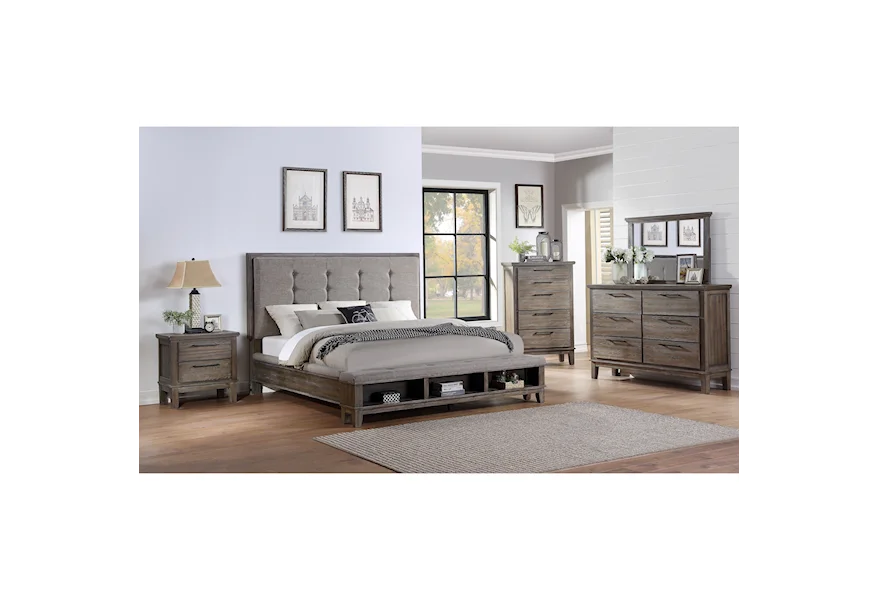 Cagney 6 Piece King Bedroom Group by New Classic at Sam Levitz Furniture