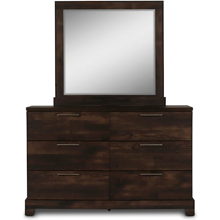 Dresser and Mirror Set