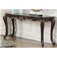 Traditional Console Table with Rolled Feet