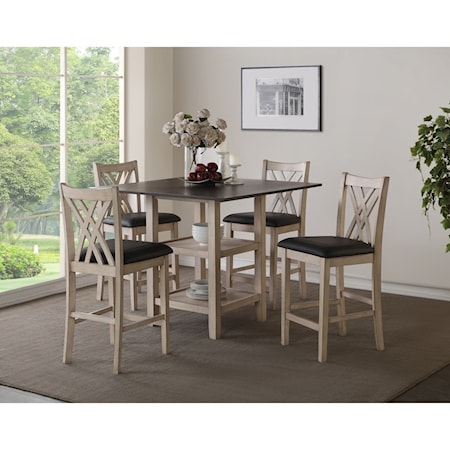 5 Piece Counter Height Dining Set