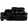 New Classic Furniture Dante Leather Power Reclining Sofa with Power Headrest