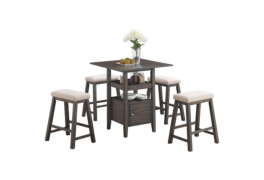 Derby Counter Height Table & Stools Set by New Classic at Dream Home Interiors