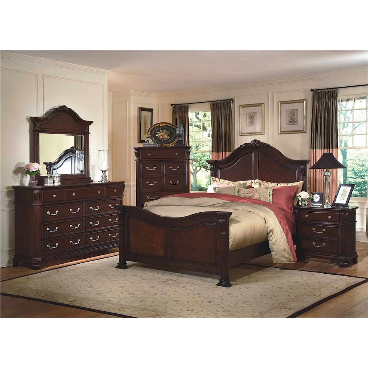 New Classic Emilie 4 Piece Bedroom Group