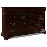 9-Drawer Dresser with Acanthus Leaf Embellishment