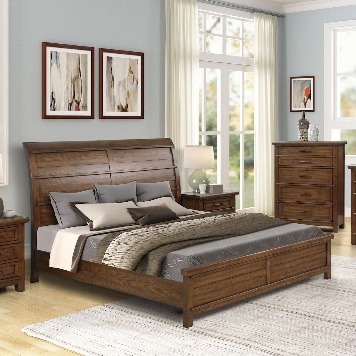 New Classic Furniture Fairfax County California King Sleigh Bed