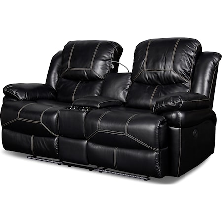 Reclining Power Console Loveseat