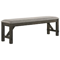 Farmhouse Upholstered Dining Bench