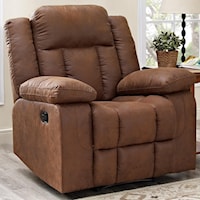 Casual Power Glider Recliner with Pillow Arms