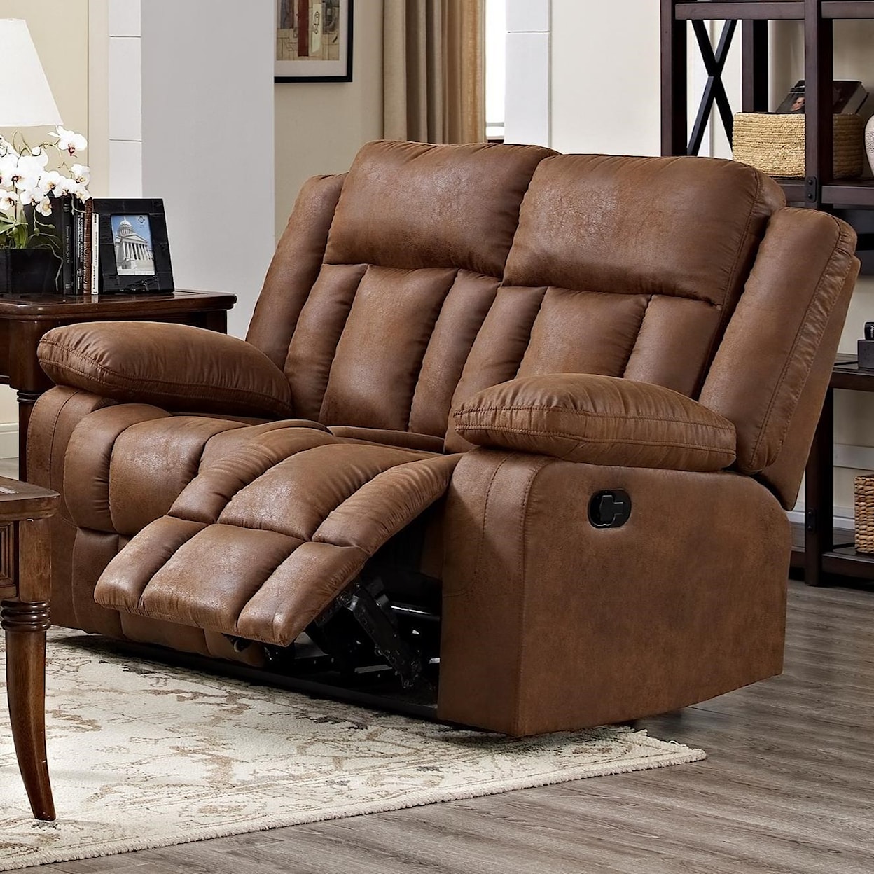 New Classic Furniture Hayes Dual Reclining Loveseat