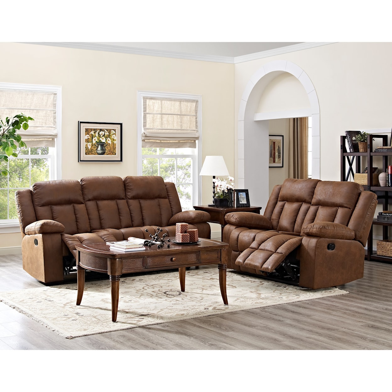 New Classic Furniture Hayes Reclining Living Room Group
