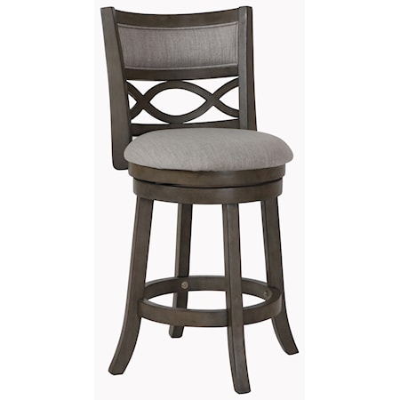 24" Counter Stool with Fabric Seat