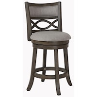 Transitional 24" Counter Stool with Fabric Seat