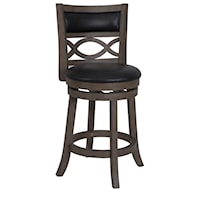 Transitional 24" Counter Stool with Polyurethane Seat