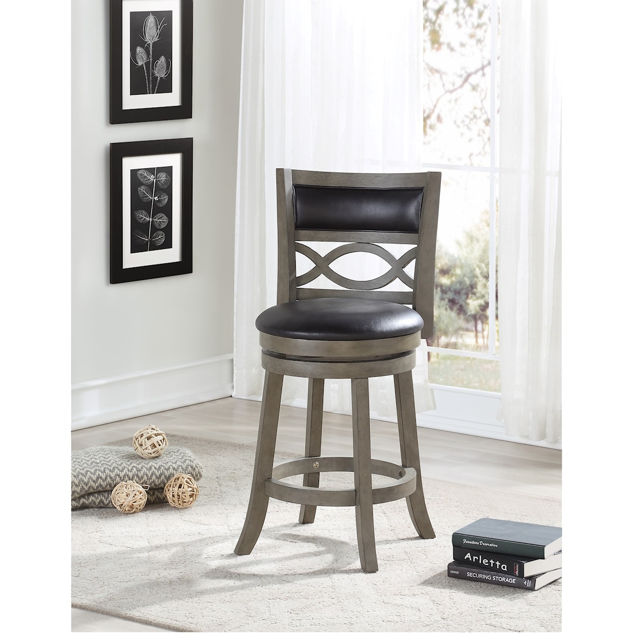 New Classic Manchester 24" Counter Stool with Polyurethane Seat
