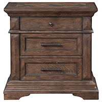 Traditional Nightstand with Velvet-Lined Drawers