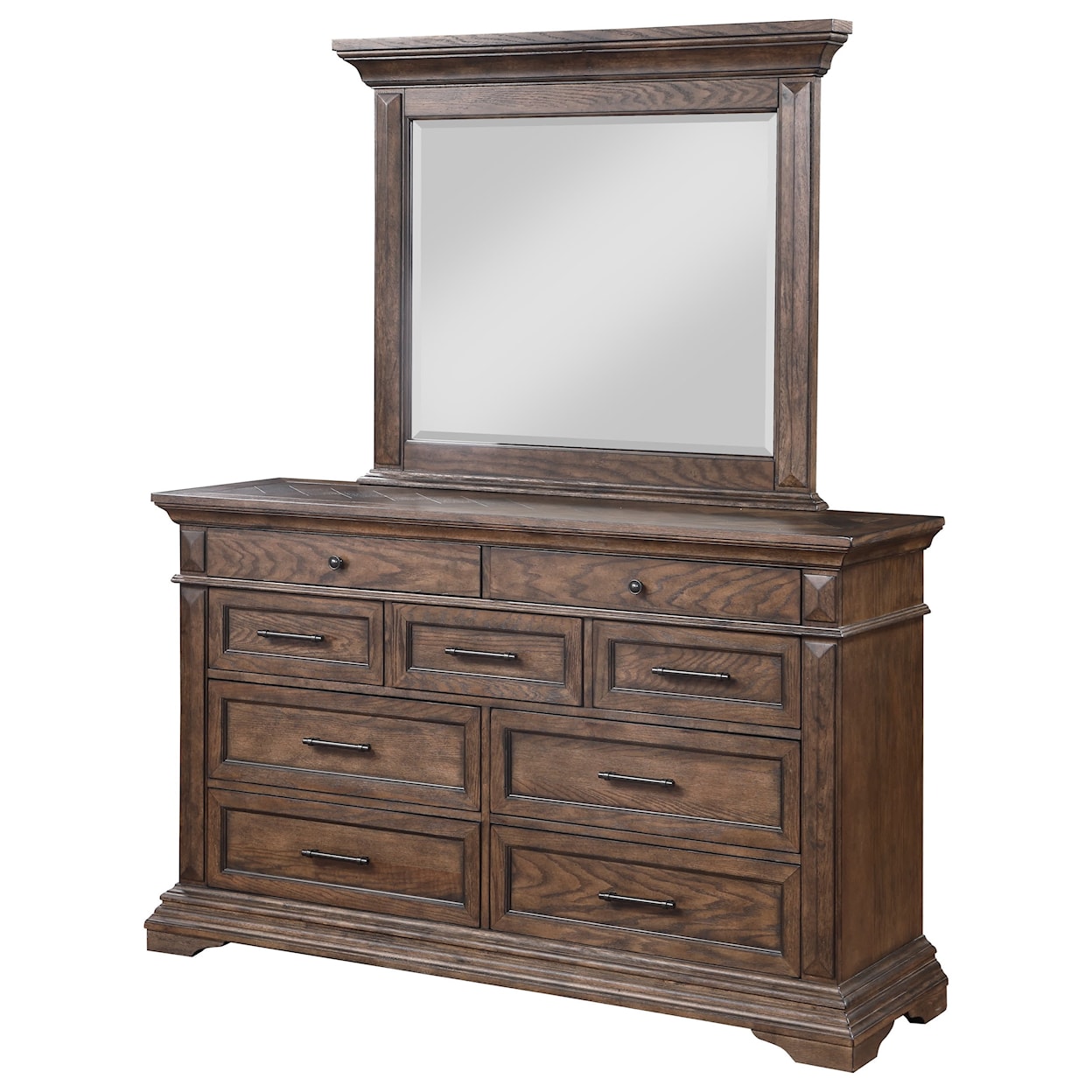 New Classic Furniture Mar Vista Dresser and Mirror Set