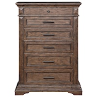 Traditional Chest of Drawers with Velvet-Lined Drawers