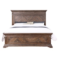 Traditional California King Panel Bed with USB Ports