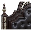 New Classic Maximus Queen Poster Bed with Upholstered Headboard