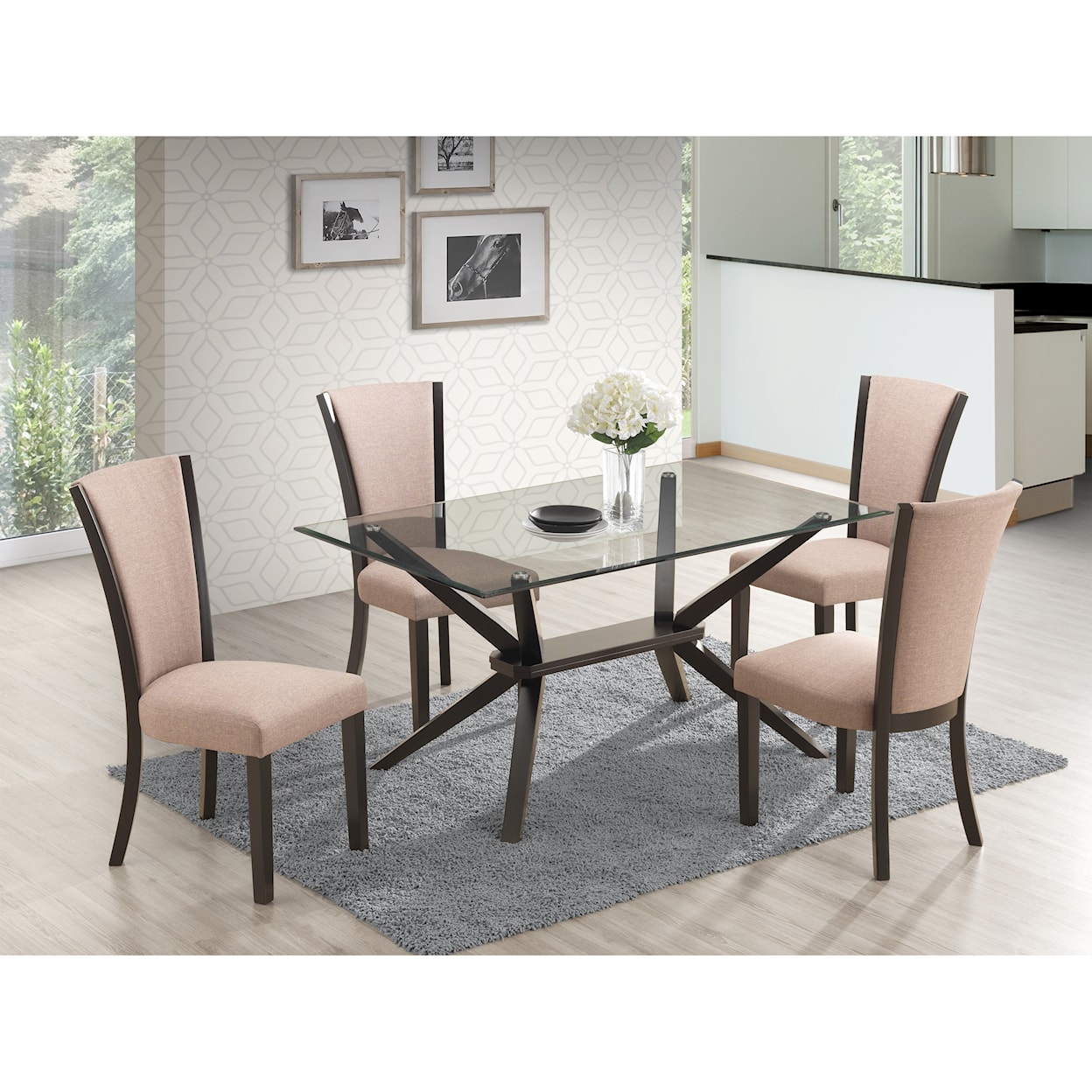 New Classic Furniture MING 5-Piece Table and Chair Set