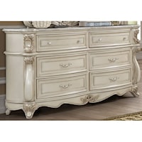 Traditional Dresser with Marble Top