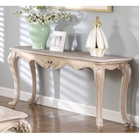 Traditional Console Table with Marble Top