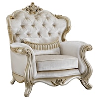 Traditional Chair with Button-Tufted Back