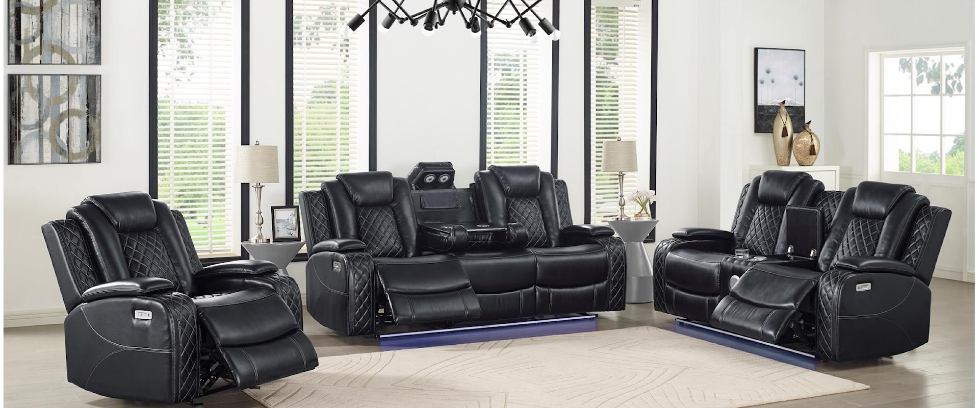 POWER 2 SOFA LOVESEAT AND RECLINER