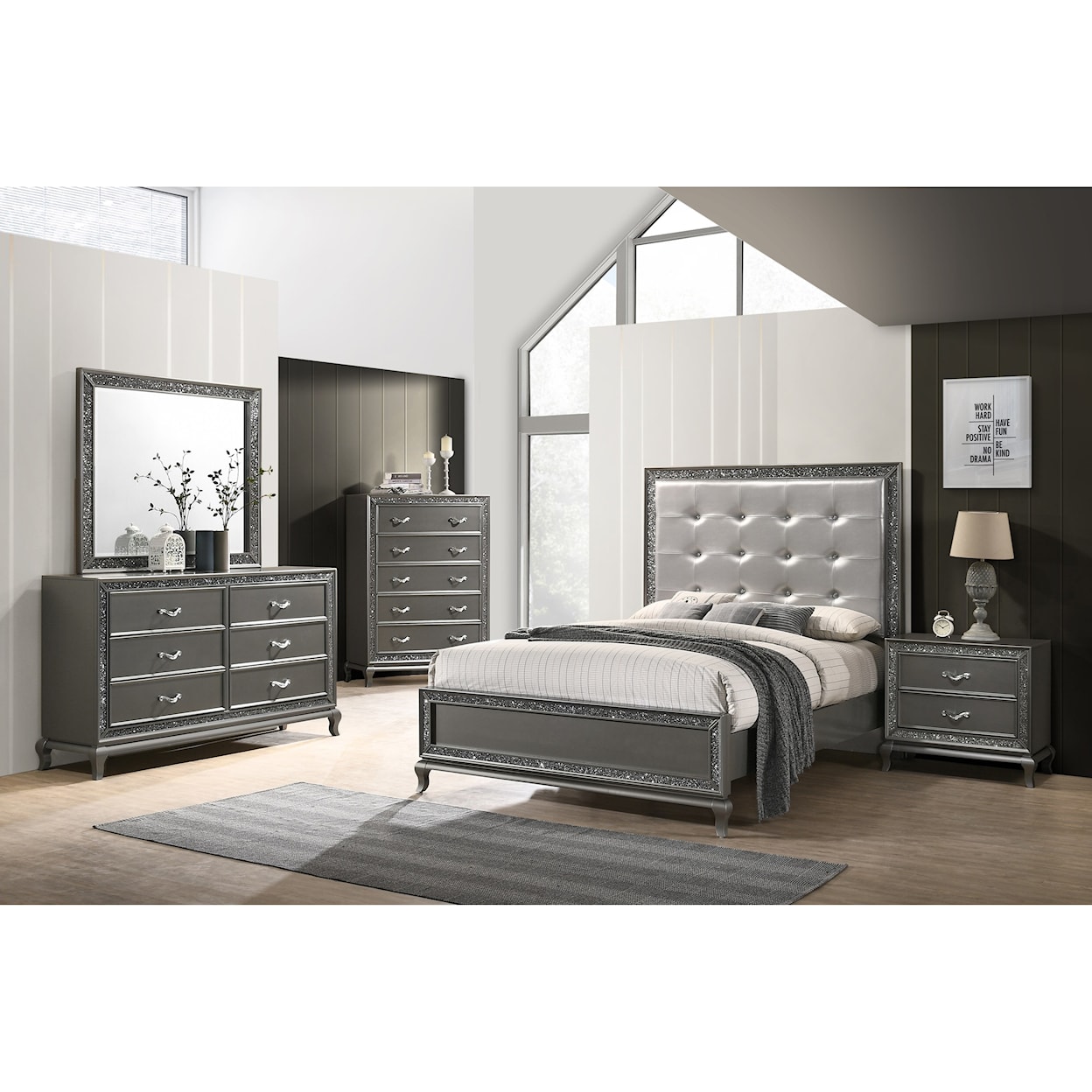 New Classic Furniture Park Imperial Dresser and Mirror Set