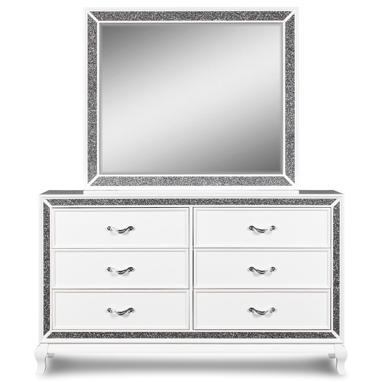New Classic Park Imperial Dresser and Mirror Set