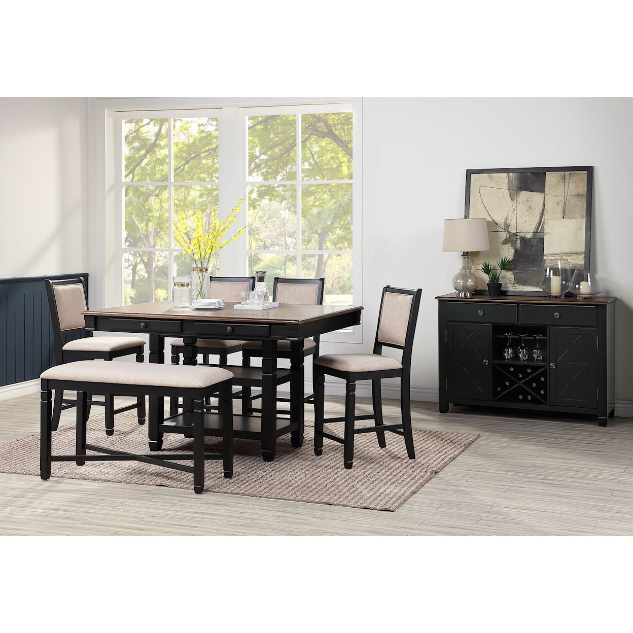 New Classic Furniture Prairie Point Dining Room Group