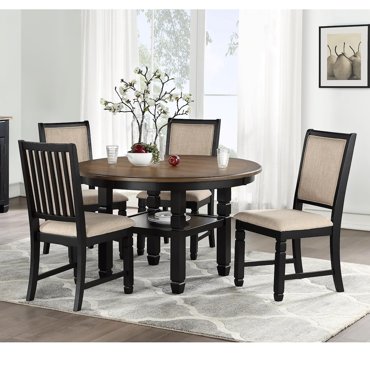 New Classic Furniture Prairie Point 5-Piece Table and Chair Set